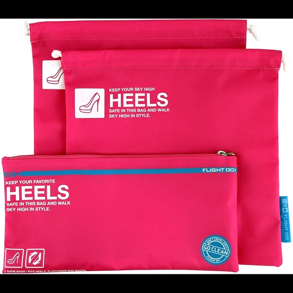 BNWT Flight 001 Hot Pink Heel Bags - Picture 16 of 16
